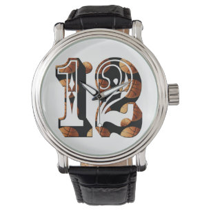 Basketball-nummer 12 Afbeelding Logo, Horloge