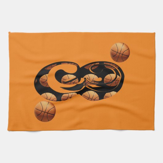 Basketball nummer drie, theedoek (Horizontaal)