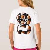 Basketball nummer twee, Afbeelding Logo, T-shirt (Achterkant)