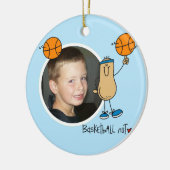 Basketball Nut Photo Keepasesieremaneel Keramisch Ornament (Links)
