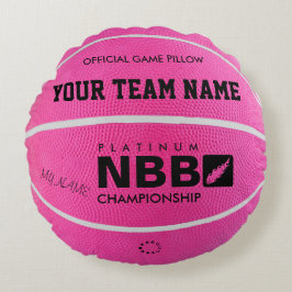 BASKETBALL OFFICIAL GAME PILLOW Pink Rond Kussen