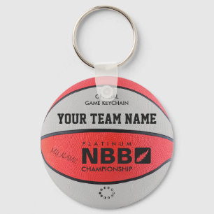 BASKETBALL OFFICIAL GAME SLEUTELHANGER Rood wit bl