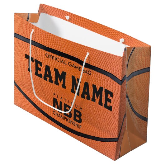 BASKETBALL OFFICIËLE GAME GIFT BAG LARGE CADEAUTASJE (Voorkant Gekanteld)