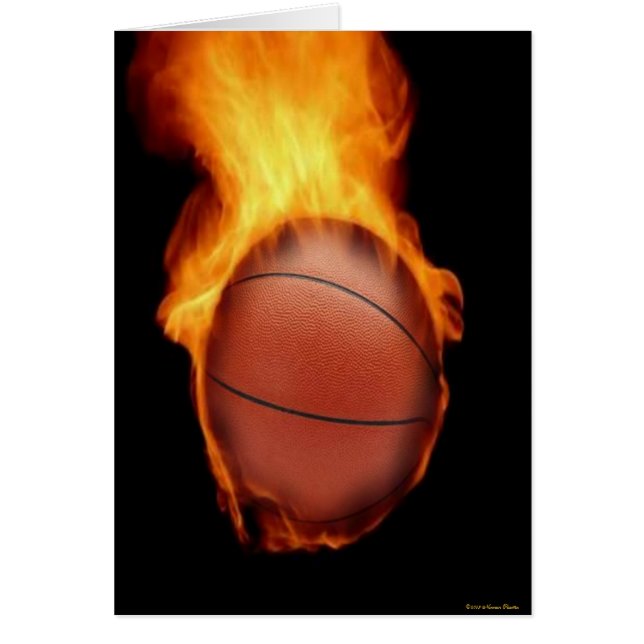 Basketball on Fire Kaart (Voorkant)