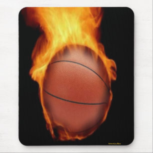 Basketball on Fire Mousepad Muismat
