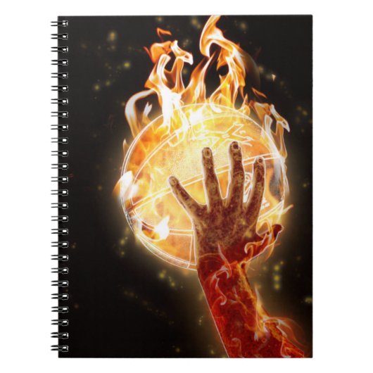 Basketball on Fire Notitieboek (Voorkant)