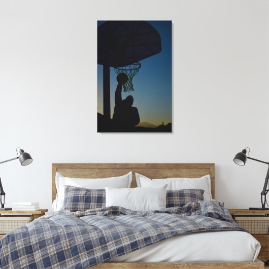 Basketball-ontwerp Canvas Afdruk (Insitu (Slaapkamer))