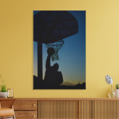 Basketball-ontwerp Canvas Afdruk (Insitu (Woonkamer))
