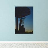 Basketball-ontwerp Canvas Afdruk (Insitu (Houten vloer))