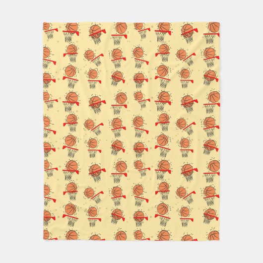 Basketball-ontwerp Fleece Deken (Voorkant)