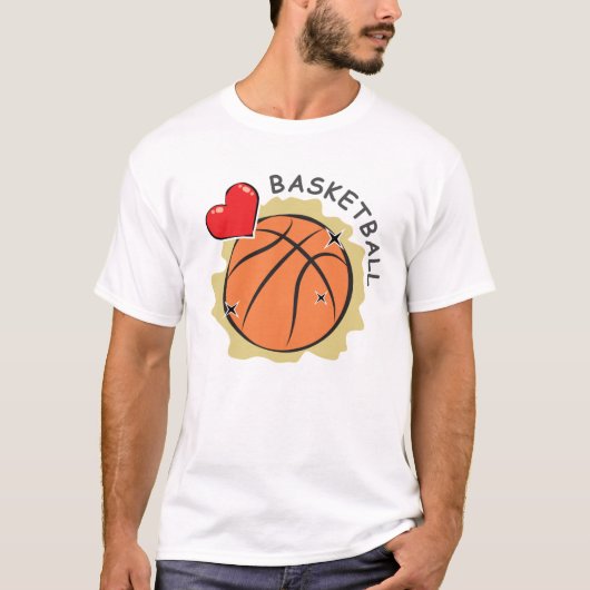 Basketball-ontwerp T-shirt (Voorkant)