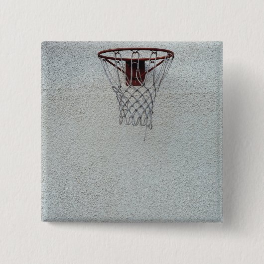 Basketball-ontwerp Vierkante Button 5,1 Cm (Voorkant)