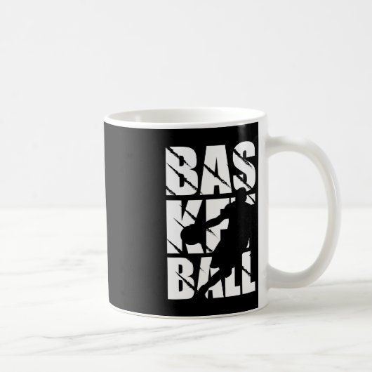 Basketball-ontwerp voor basketbalspeler en mandje koffiemok (Rechts)