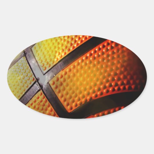 Basketball Ovale Sticker (Voorkant)