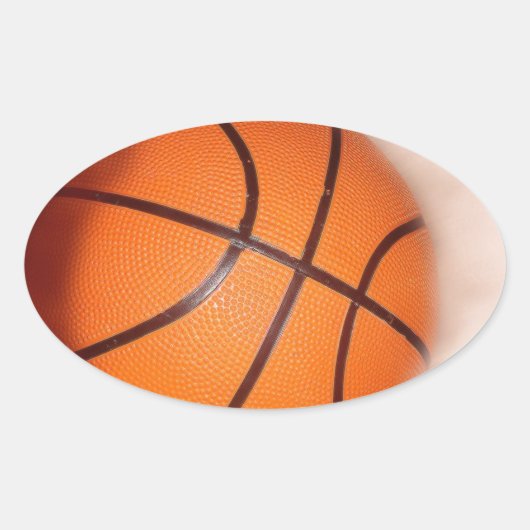 Basketball Ovale Sticker (Voorkant)