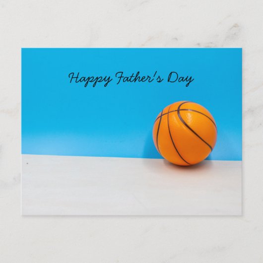 Basketball over de blauwe hemel Happy Vaderdag Briefkaart (Voorkant)