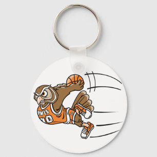Basketball Owl Sleutelhanger