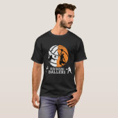 Basketball Pap Shirten voor mannen Volleyball Pap T-shirt (Voorkant volledig)