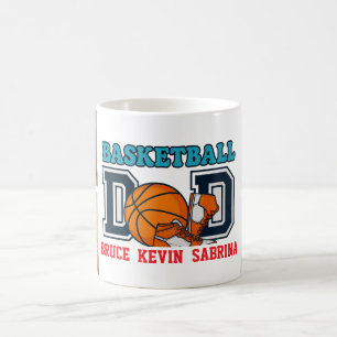 Basketball Papa Photo Collage Mug - Personnalisé