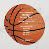 Basketball Party Kaart (Voorkant / Achterkant)