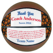 Basketball Pattern Inspirerend Dank u wel coach Basketbal (Voorkant)