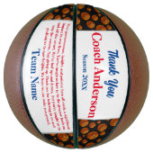 Basketball Pattern Inspirerend Dank u wel coach Basketbal (Verticaal)