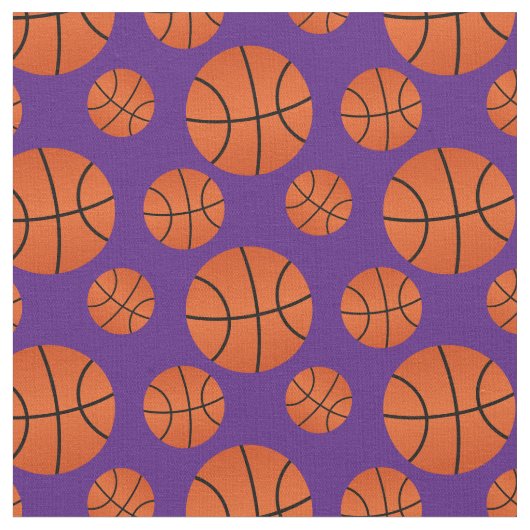 Basketball Pattern Paars Achtergrond Stof (Close Up)