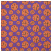 Basketball Pattern Paars Achtergrond Stof (Swatch)