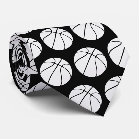 Basketball Pattern Stropdas (Opgerold)