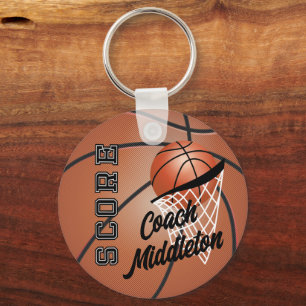 Basketball personaliseren sleutelhanger