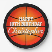 Basketball Personalized Birthday Paper Bord (Voorkant)