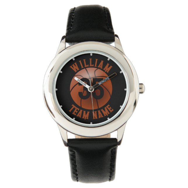 Basketball Persoonlijk Horloge (Voorkant)