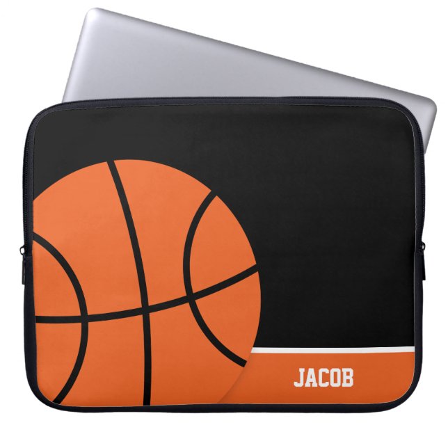 Basketball Persoonlijk Laptop Sleeve (Voorkant)