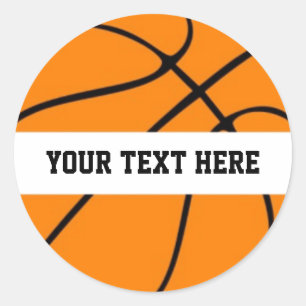 Basketball Persoonlijk Ronde Sticker