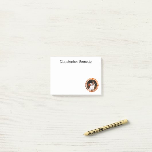 Basketball Photo Personal Post-it Notes (Op bureau)