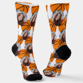 Basketball Photo Template Sokken (Gebogen)