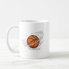 Basketball Planet Saturn Space Illustration  Koffiemok