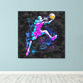 Basketball Player - B-Ball Slam Dunk - Streetball Canvas Afdruk (Insitu (Houten vloer))
