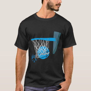 Basketball Player Blue Ribbon Diabetes Awareness S T-shirt