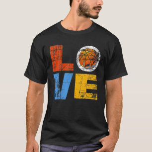 Basketball Player Coach Team Ball Distress T-shirt