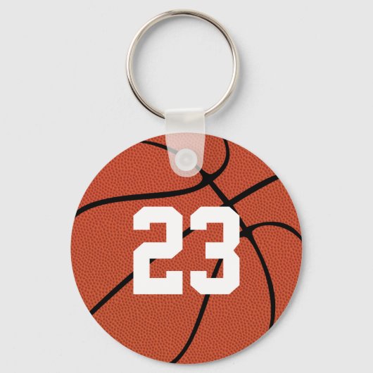 Basketball Player Custom Jersey Number of Letters Sleutelhanger (Voorkant)