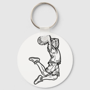 Basketball Player doet een donkerder ontwerp voor Sleutelhanger