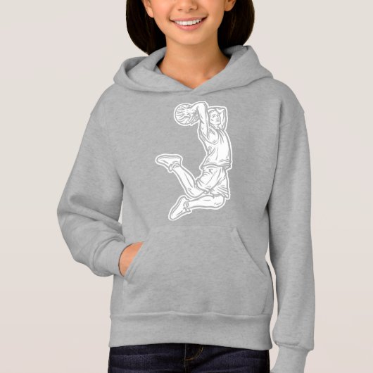 Basketball Player Doing Slam Dunk Light Design (Voorkant)
