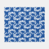 Basketball Player Doing Slam Dunk Light Design Fleece Deken (Voorkant (Horizontaal))