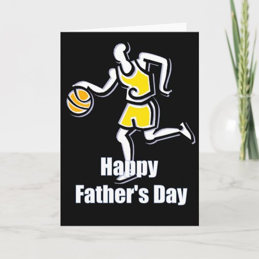 Basketball Player - Happy Vaderdag Kaart (Voorkant)