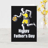 Basketball Player - Happy Vaderdag Kaart (Gele Bloem)