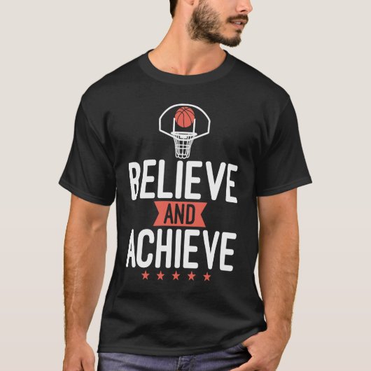 Basketball Player Hoops Motivation Quote Team Cour T-shirt (Voorkant)