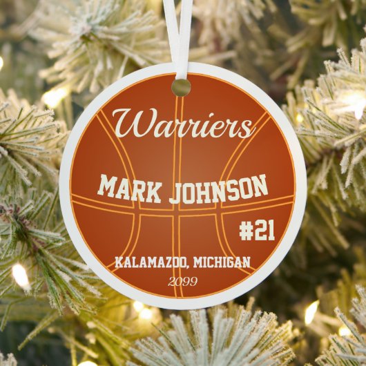 Basketball Player Mannen Kerstmis Ornament (Insitu)