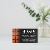 Basketball Player met Ball Visitekaartje (Staand voorkant)