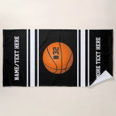 Basketball Player Name Number Team Name Custom Strandlaken (Voorkant)